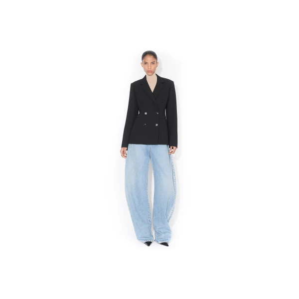 Alaia Wool Crepe Cinched Blazer, view 2