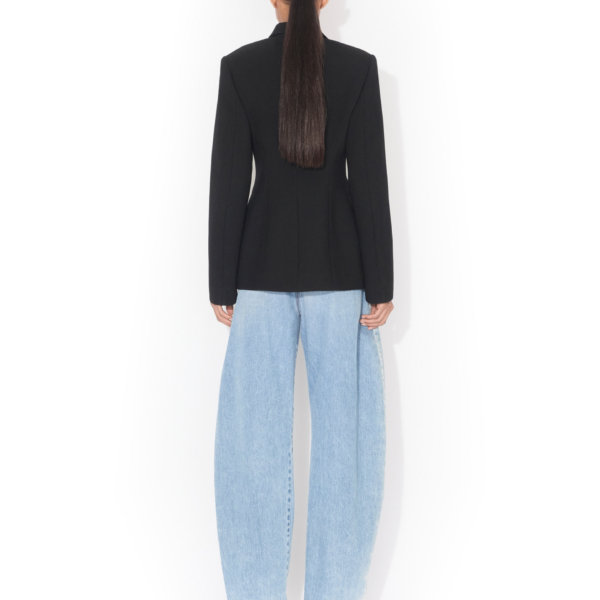 Alaïa Wool Crepe Cinched Blazer - ALAÏA Jackets - Laser Cut Luxury - Shop at Coveti