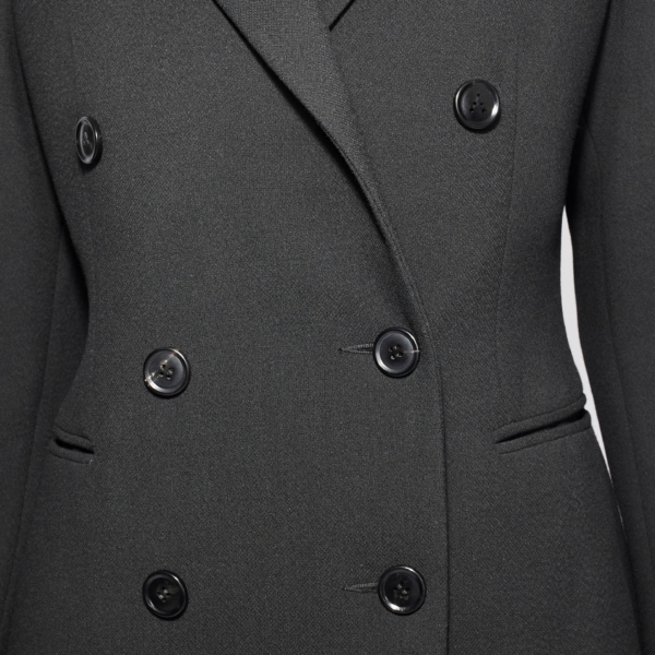 Alaïa Wool Crepe Cinched Blazer - ALAÏA Jackets - Laser Cut Luxury - Shop at Coveti