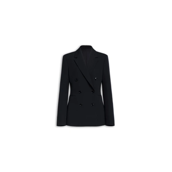 Alaia Wool Crepe Cinched Blazer