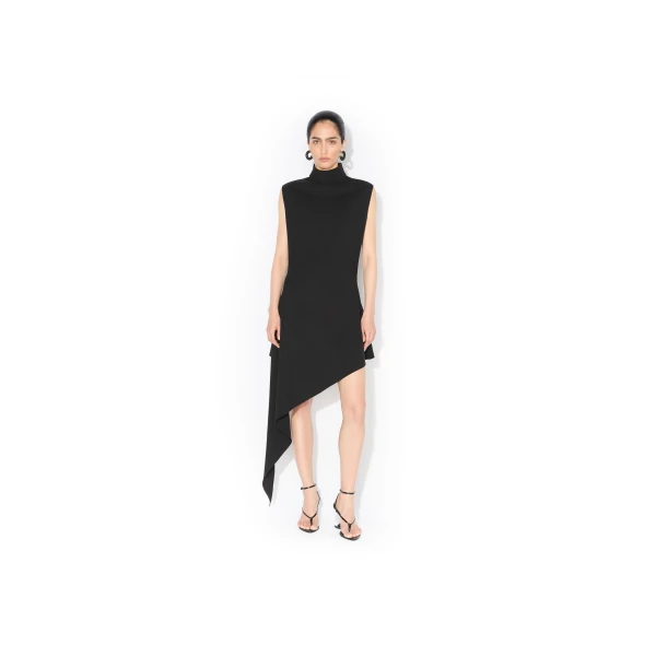 Alaia Wool Gabardine Pointed Dress, view 2