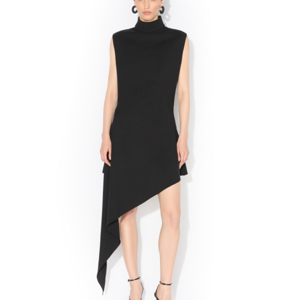 Alaïa Wool Gabardine Pointed Dress - ALAÏA Dresses - Laser Cut Luxury - Shop at Coveti