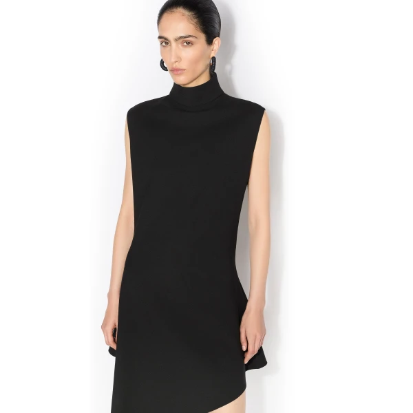 Alaia Wool Gabardine Pointed Dress, view 4