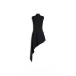 Alaïa Wool Gabardine Pointed Dress - ALAÏA Dresses - Laser Cut Luxury - Shop at Coveti