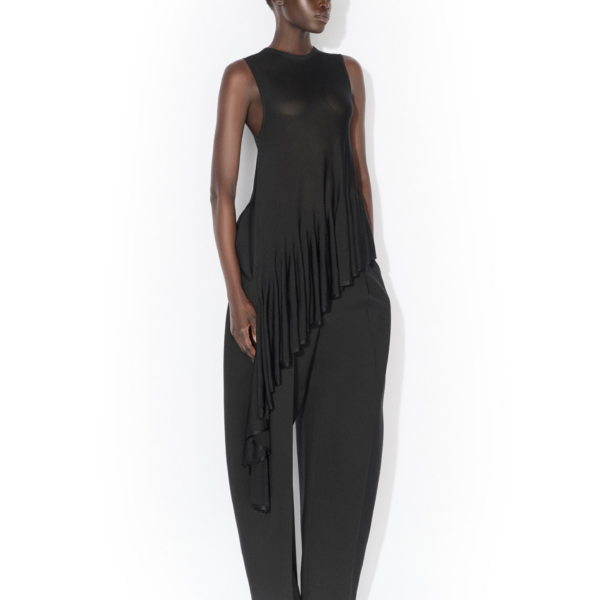 Alaïa Wool Gabardine Round Pants - ALAÏA Pants - Laser Cut Luxury - Shop at Coveti