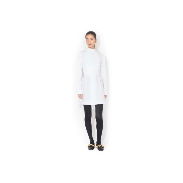 Alaia Wrap Cotton Poplin Dress, view 2