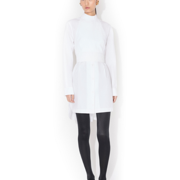 Alaïa Wrap Cotton Poplin Dress - ALAÏA Dresses - Laser Cut Luxury - Shop at Coveti
