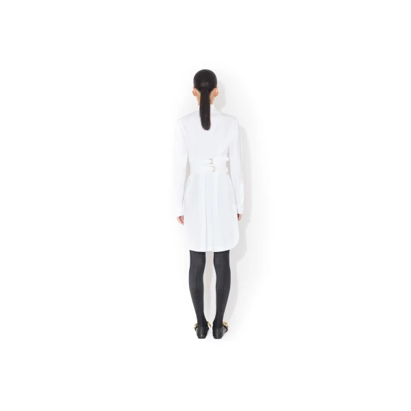 Alaia Wrap Cotton Poplin Dress, view 3