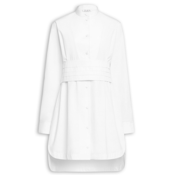 Alaïa Wrap Cotton Poplin Dress - ALAÏA Dresses - Laser Cut Luxury - Shop at Coveti