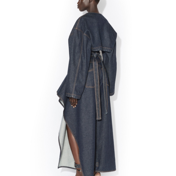 Alaïa Wrap Denim Jacket - ALAÏA Jackets - Laser Cut Luxury - Shop at Coveti