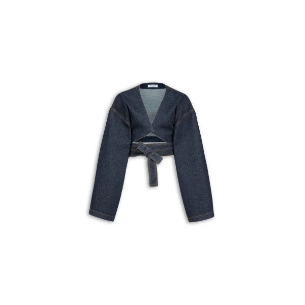 Alaia Wrap Denim Jacket