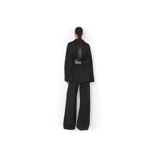 Alaia Wrap Tailored Wool Jacket, view 3