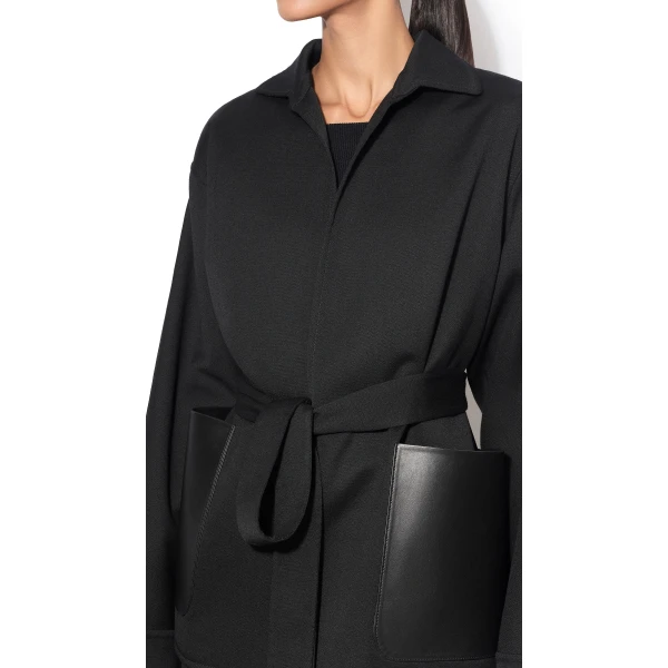Alaia Wrap Tailored Wool Jacket, view 4