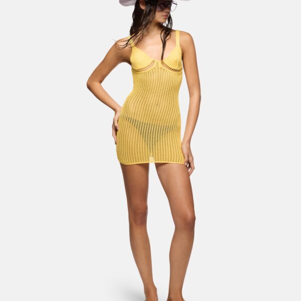 Yellow mini dress