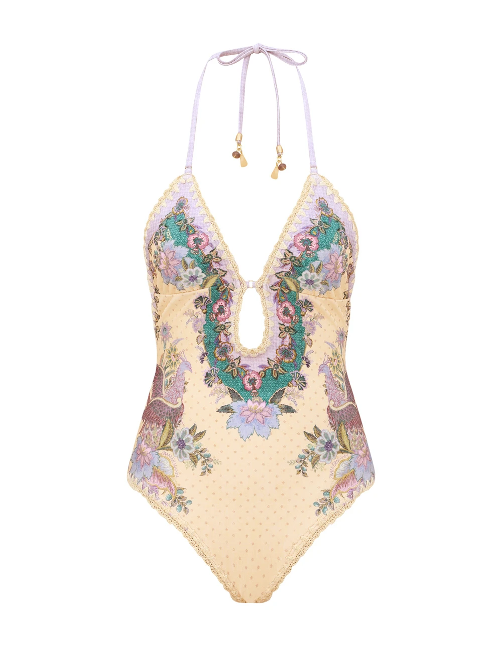 Zimmermann Indra Crochet Detail 1PC | Ready to Wear Collection Coveti Elevate your elegance in this Zimmermann Beachwear available now at Coveti