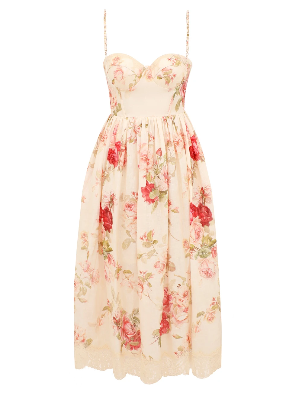 Zimmermann Roselight Picnic Midi Dress | Ready to Wear Collection Coveti Elevate your elegance in this Zimmermann Dresses available now at Coveti