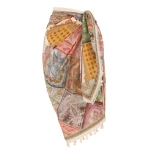 Zimmermann Sundance Fringe Printed Pareo | Ready to Wear Collection Coveti Elevate your elegance in this Zimmermann Beachwear available now at Coveti