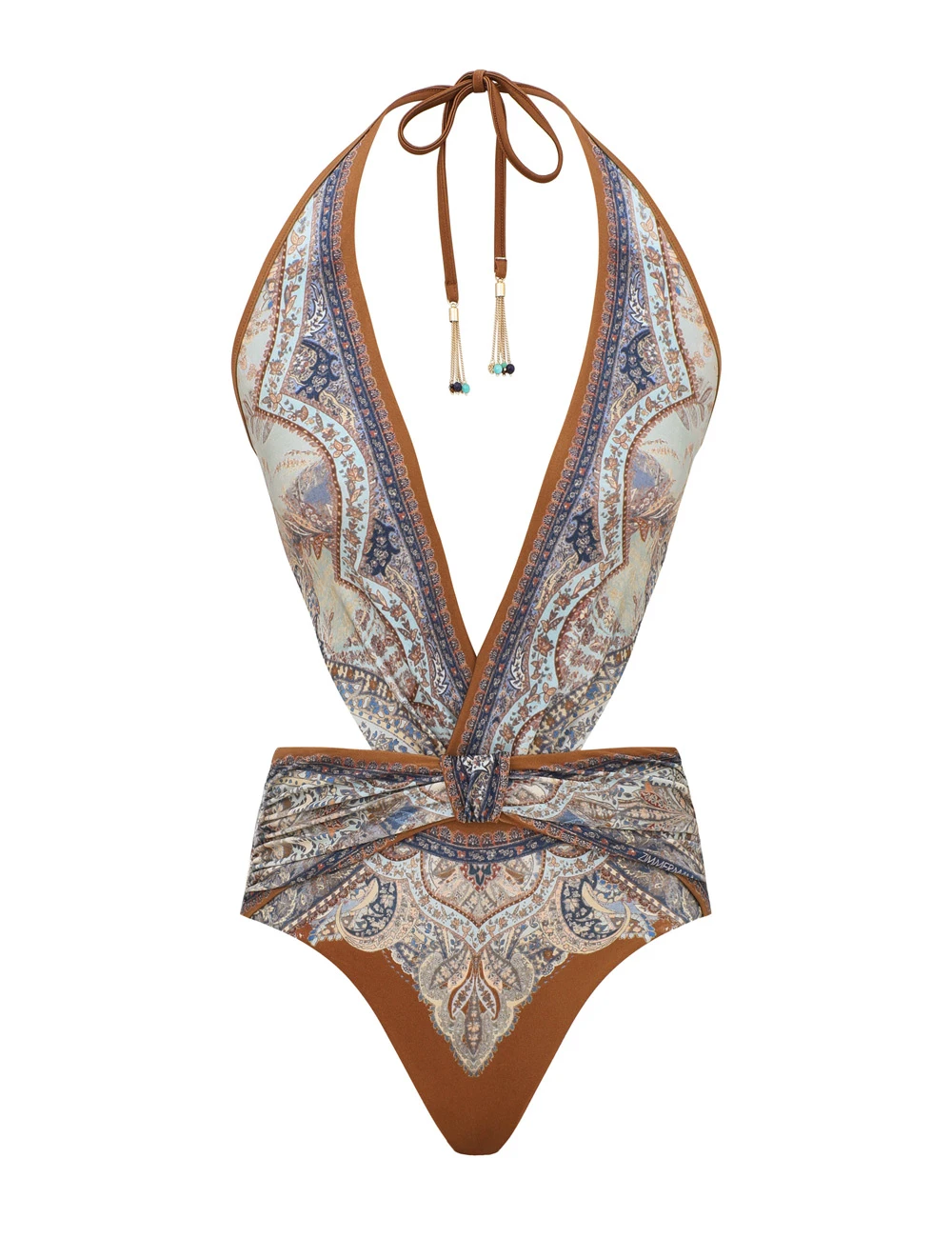 Zimmermann Sundance Plunge Halter 1PC | Ready to Wear Collection Coveti Elevate your elegance in this Zimmermann Beachwear available now at Coveti