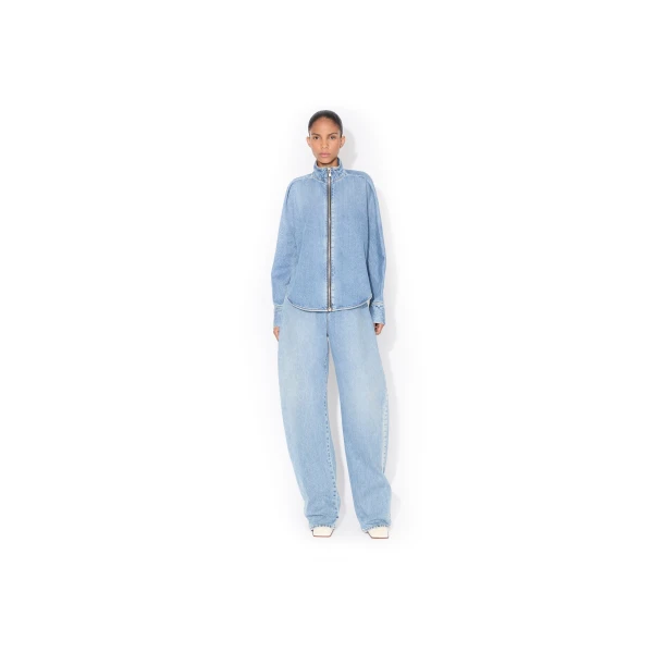 Alaia Zip Denim Shirt, view 2