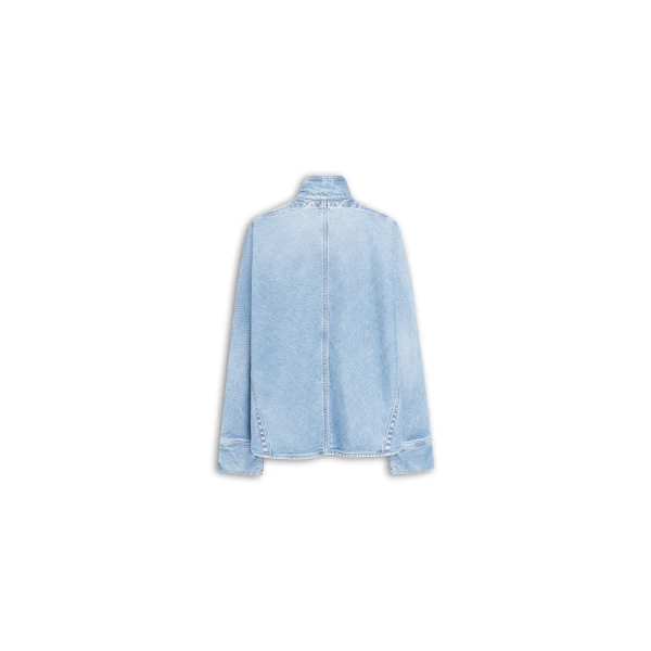 Alaia Zip Denim Shirt, view 5