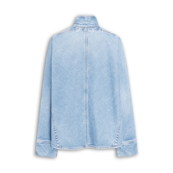 Alaïa Zip Denim Shirt - ALAÏA Pants - Laser Cut Luxury - Shop at Coveti