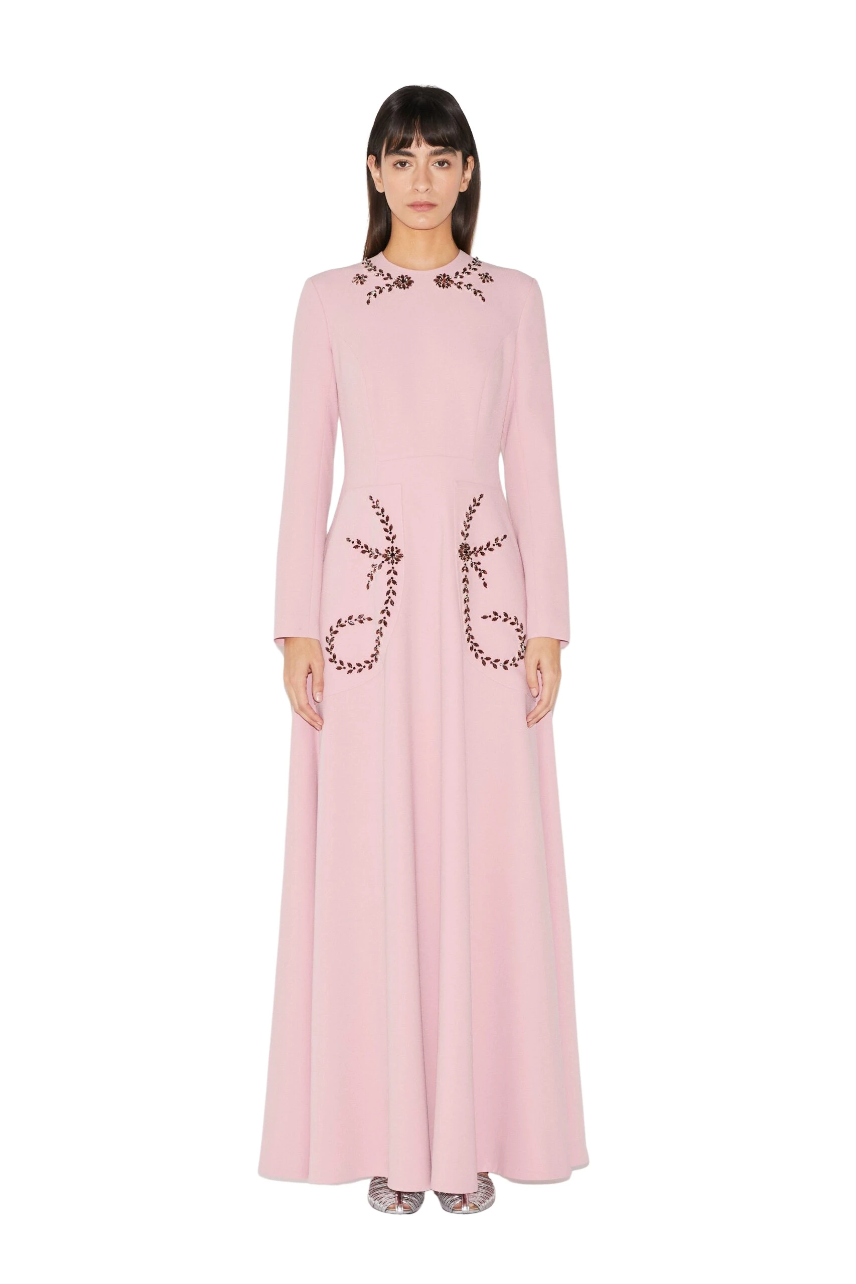 Huishan Zhang Eddie gown in pink sable from the Pre-Fall 2026 collection