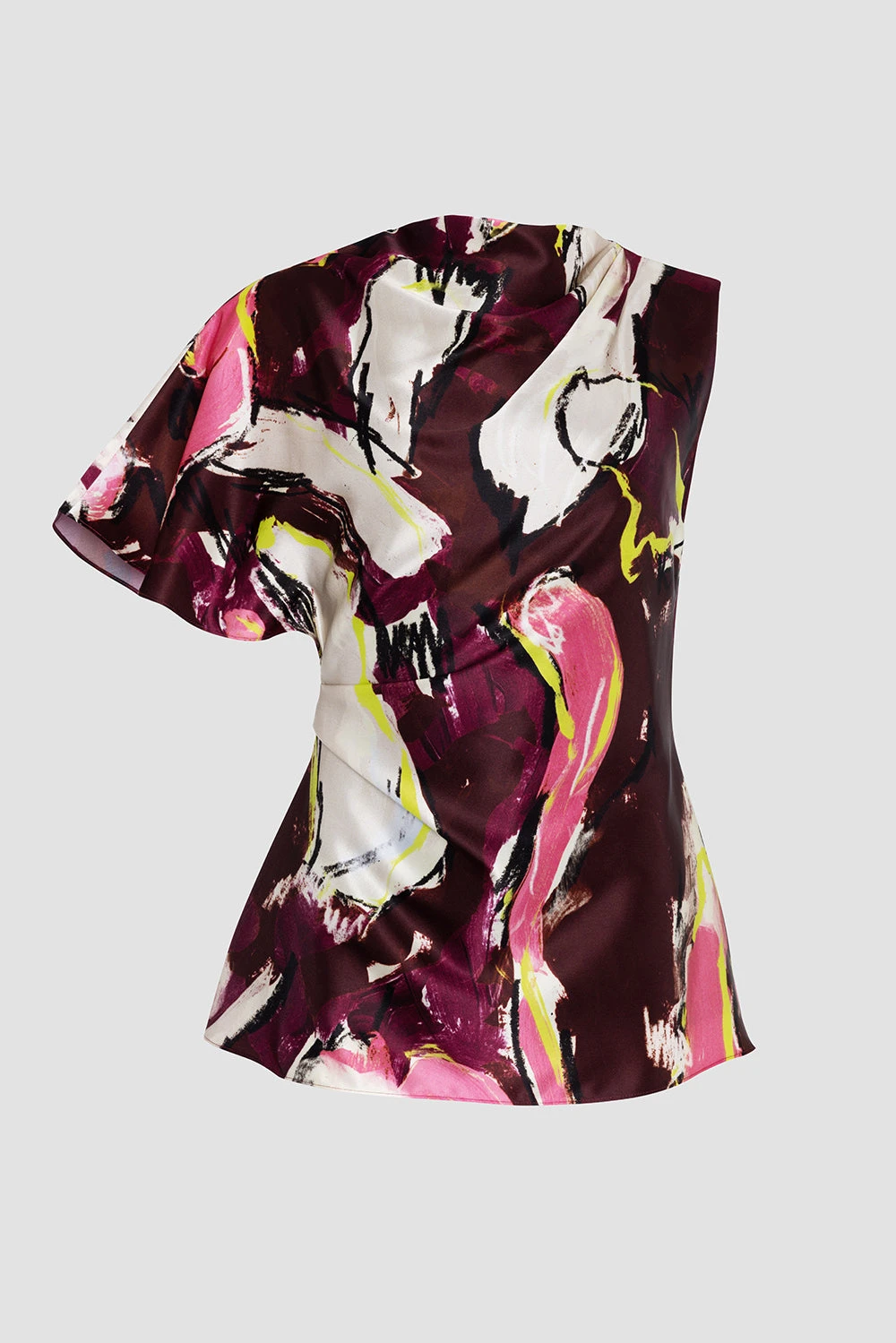 ROKSANDA Nomi Top in Brush Burgundy