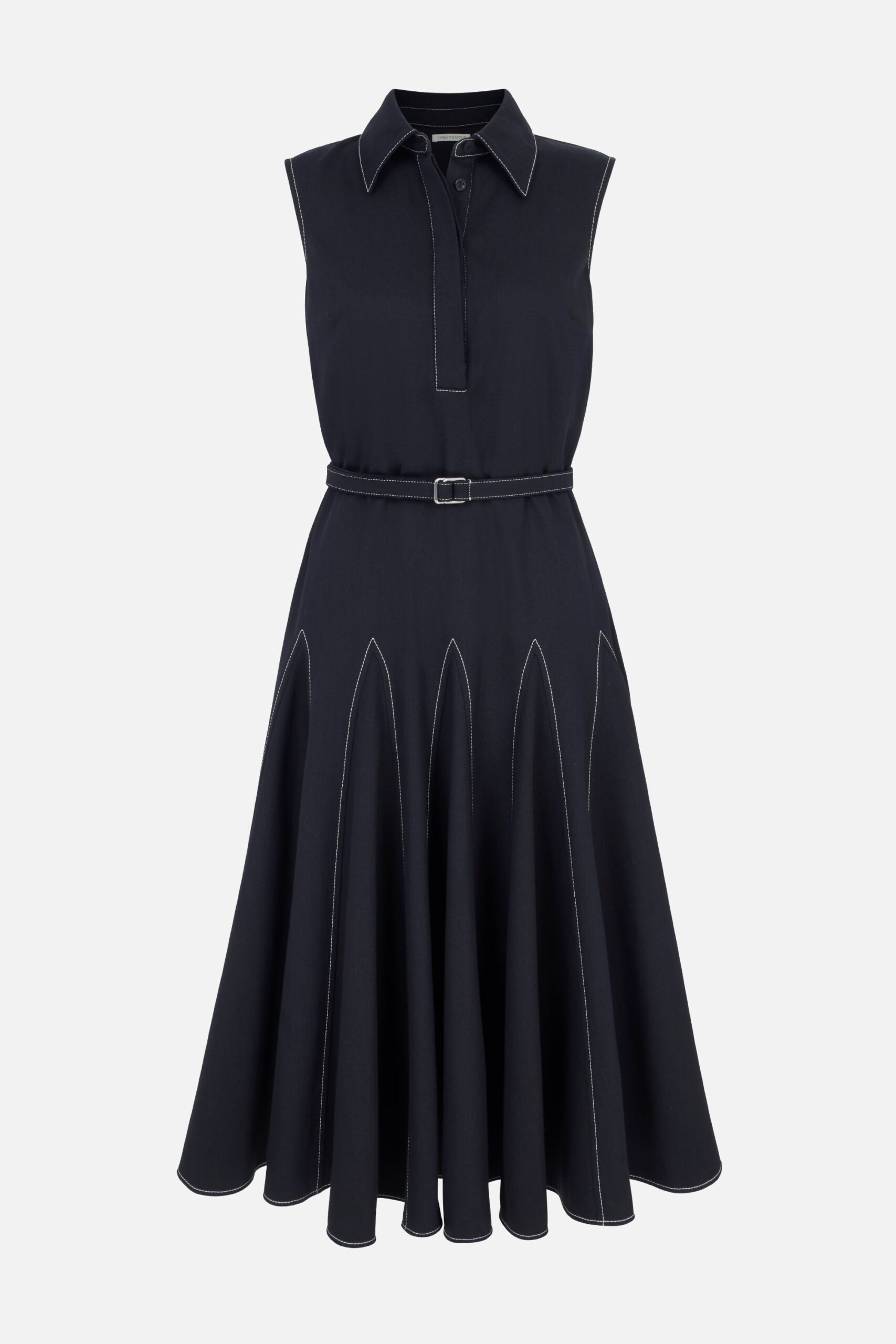 Emilia Wickstead Monique Dress in Black Denim