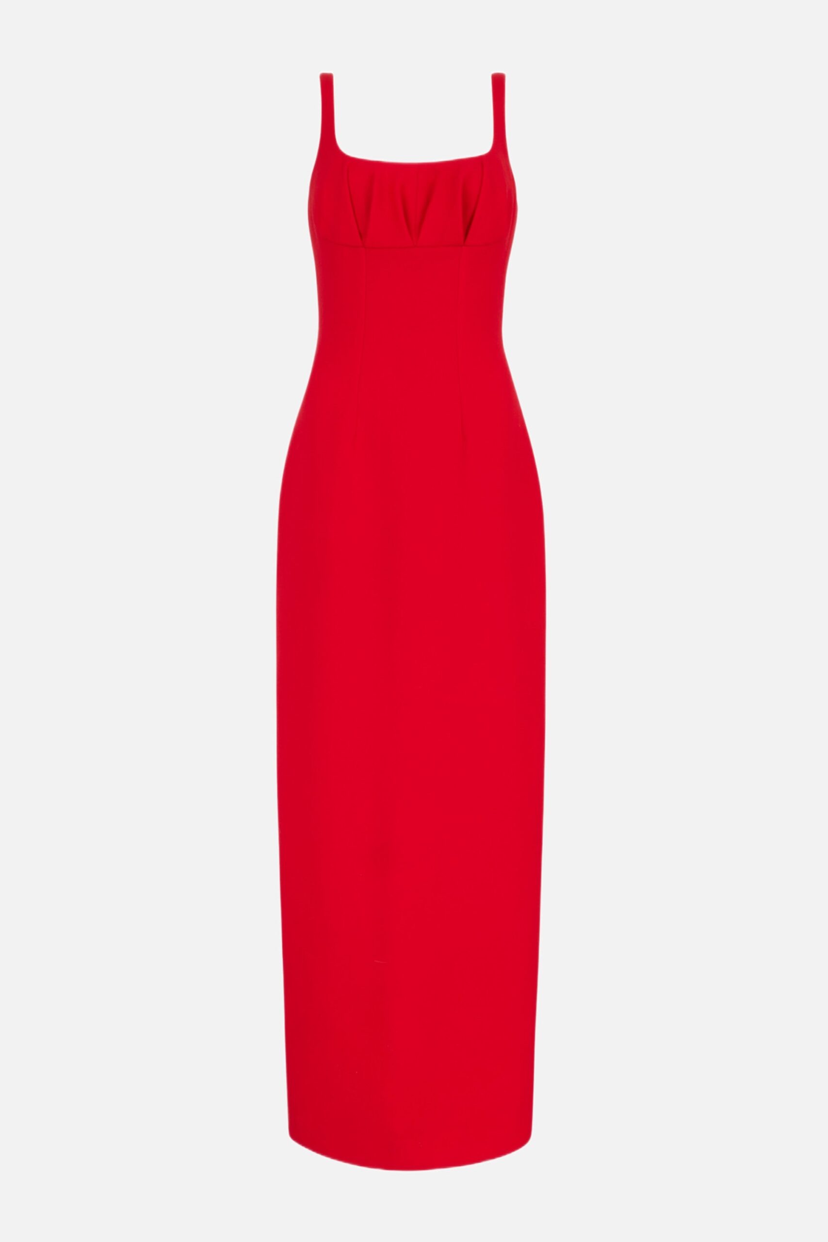 Emilia Wickstead Jianna Dress in Red Single Wool Crepe
