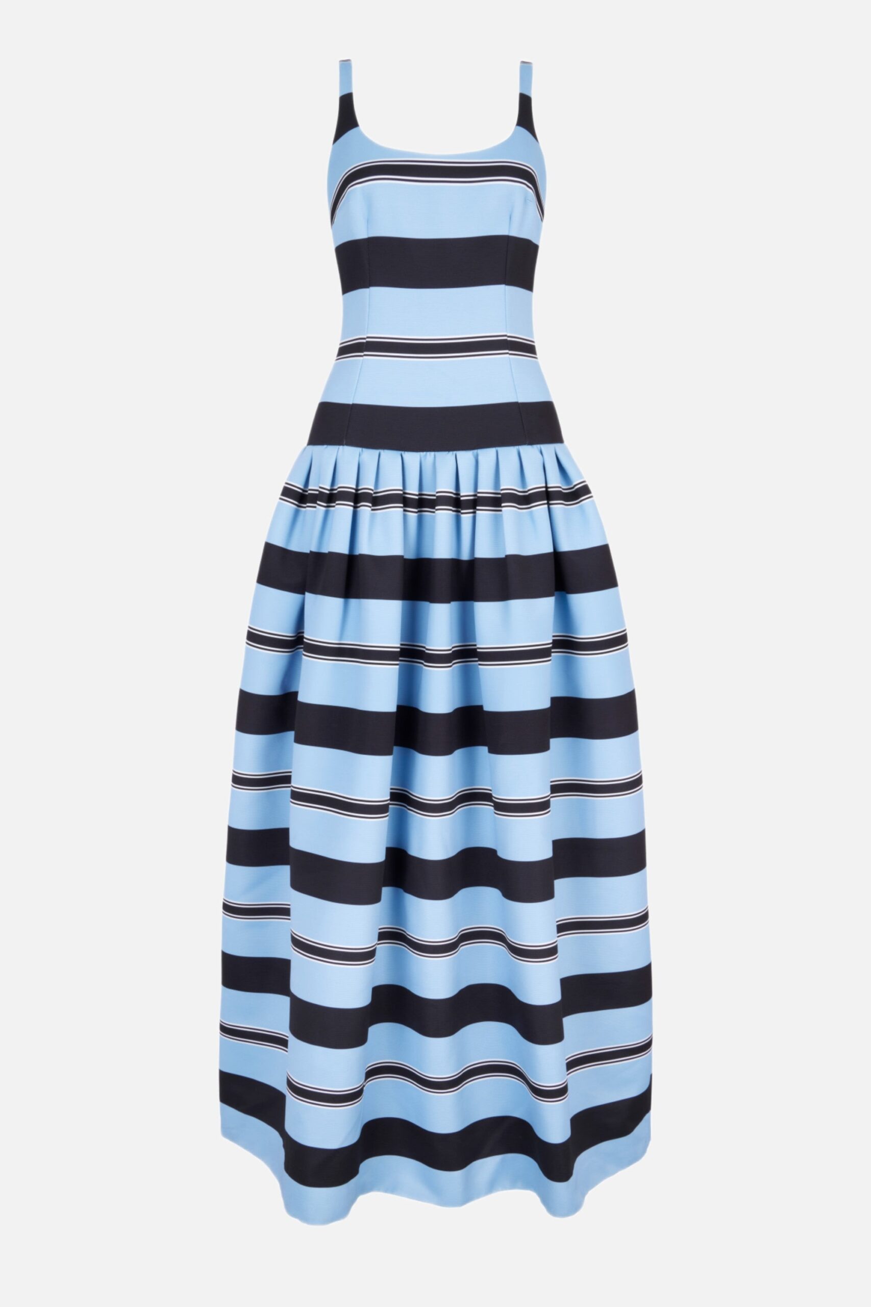 Emilia Wickstead Tristesse Dress in Blue & Black Taffeta Faille