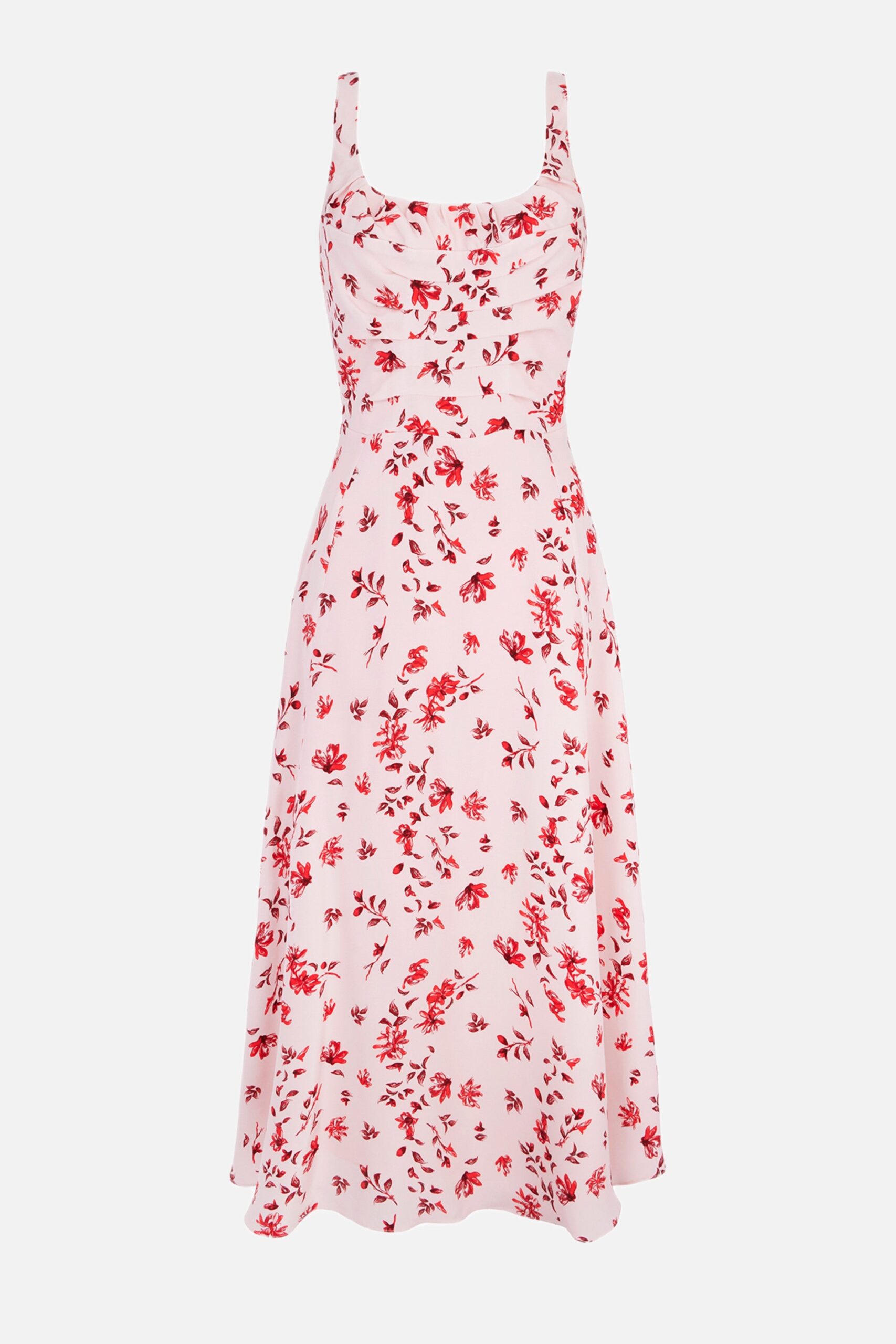 Emilia Wickstead Verena Dress in Pink Scattered Daisies on Silk