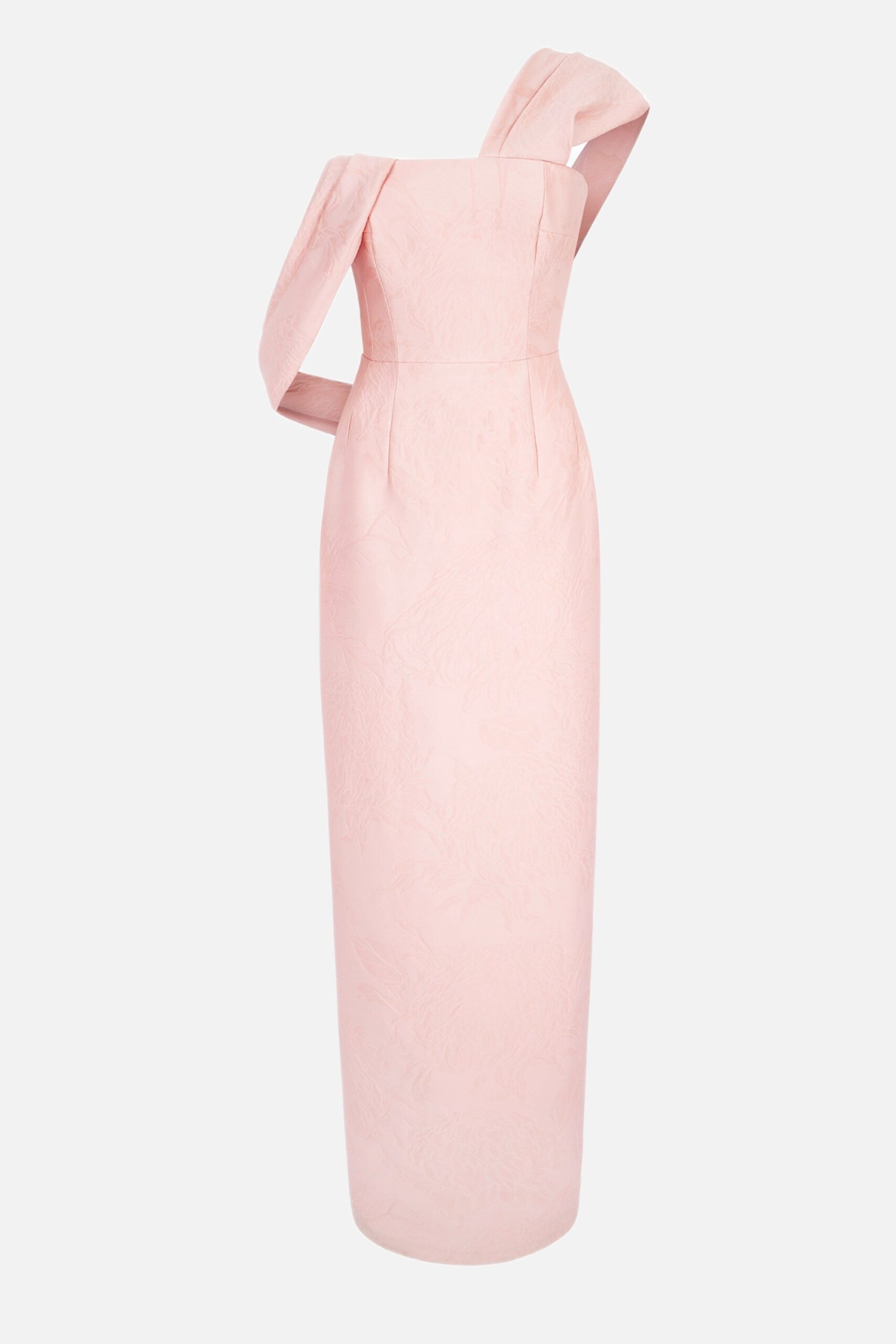 Emilia Wickstead Kiana Dress in Pink Embossed Cloque