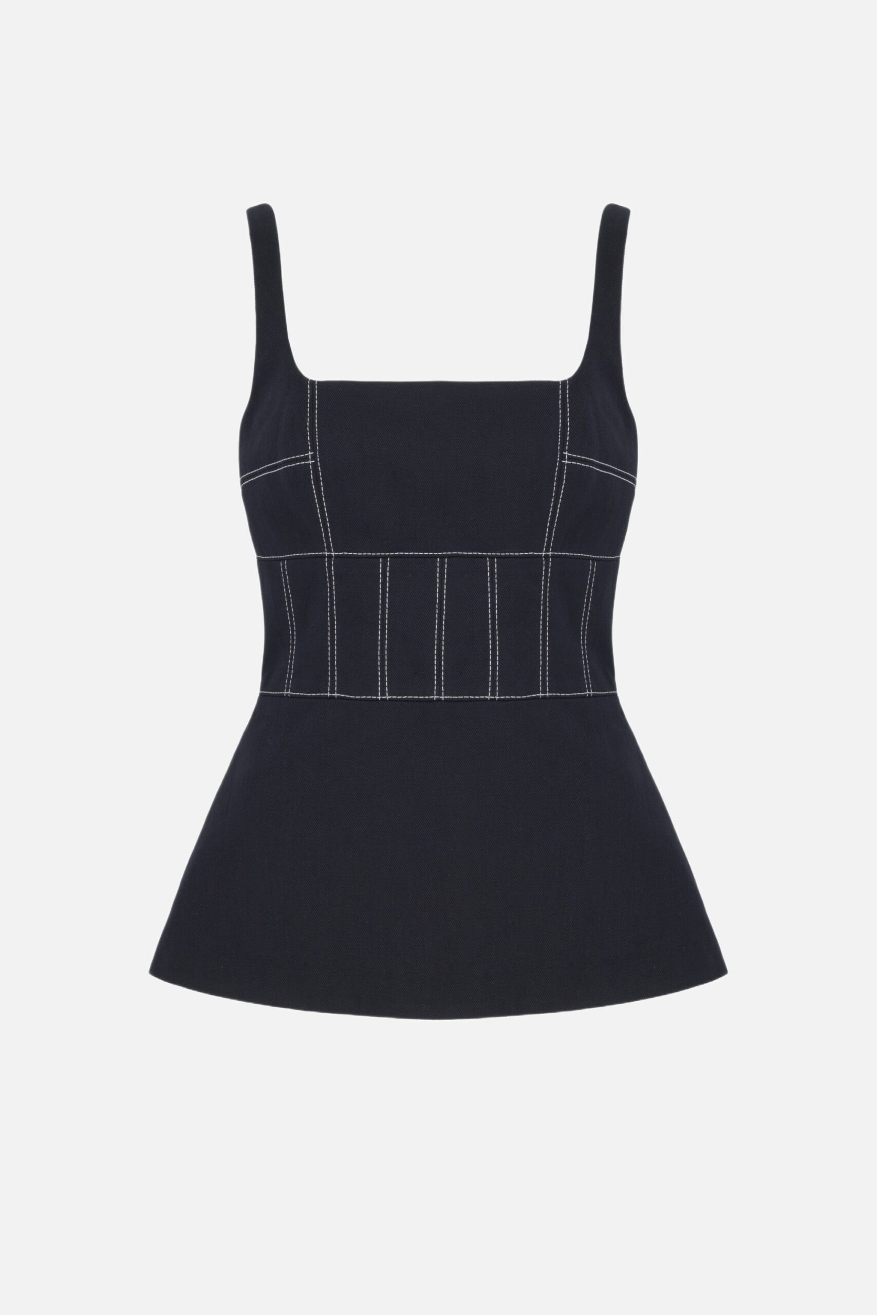 Emilia Wickstead Narran Top in Black Denim