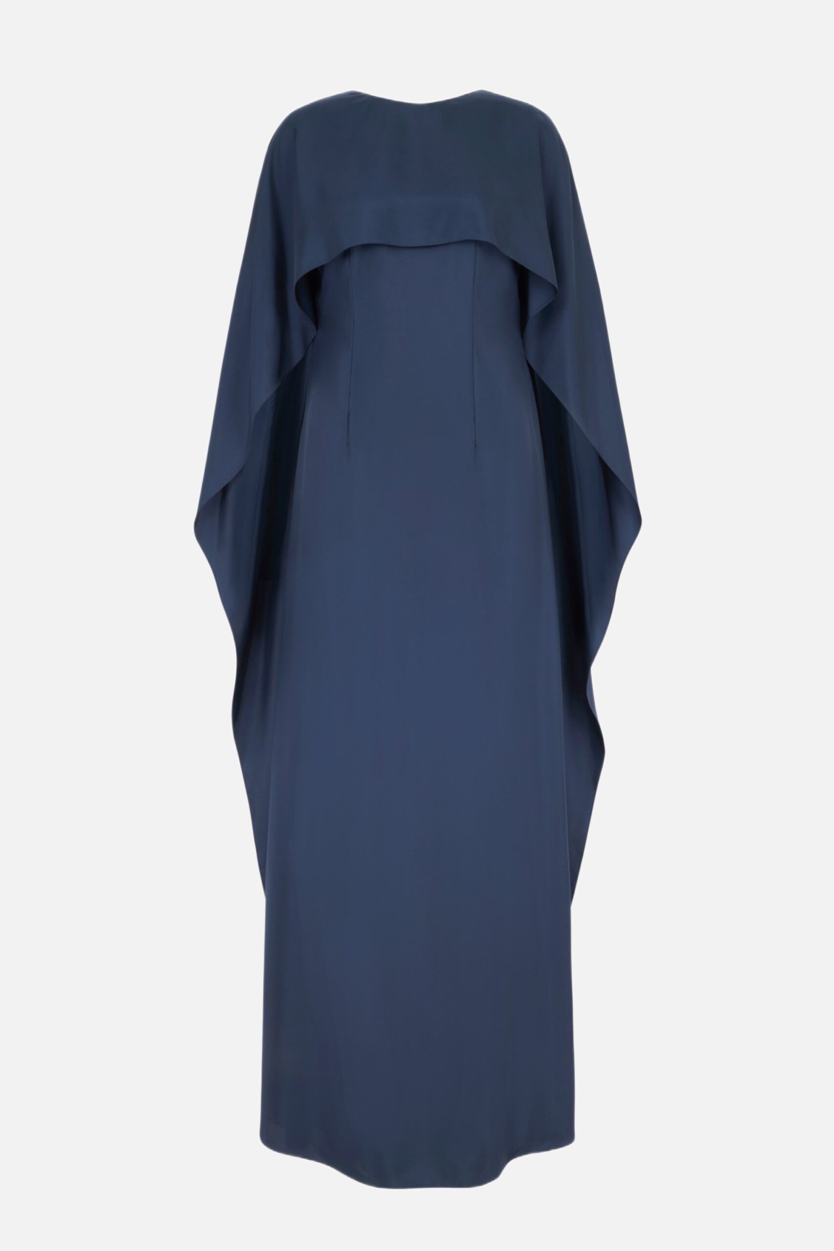 Emilia Wickstead Alphonse Dress in Navy Silk Twill