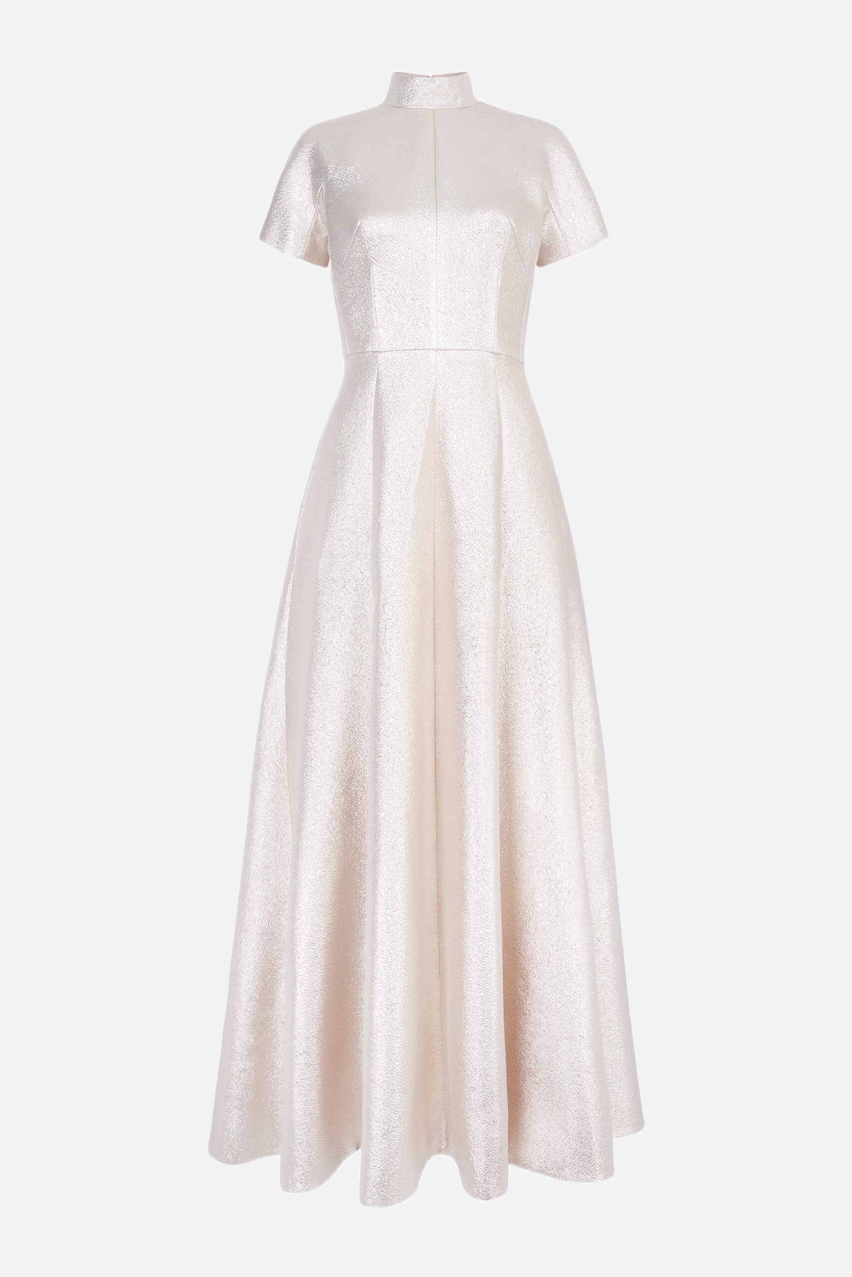 Emilia Wickstead Malinda Dress in Champagne Metallic Cloque