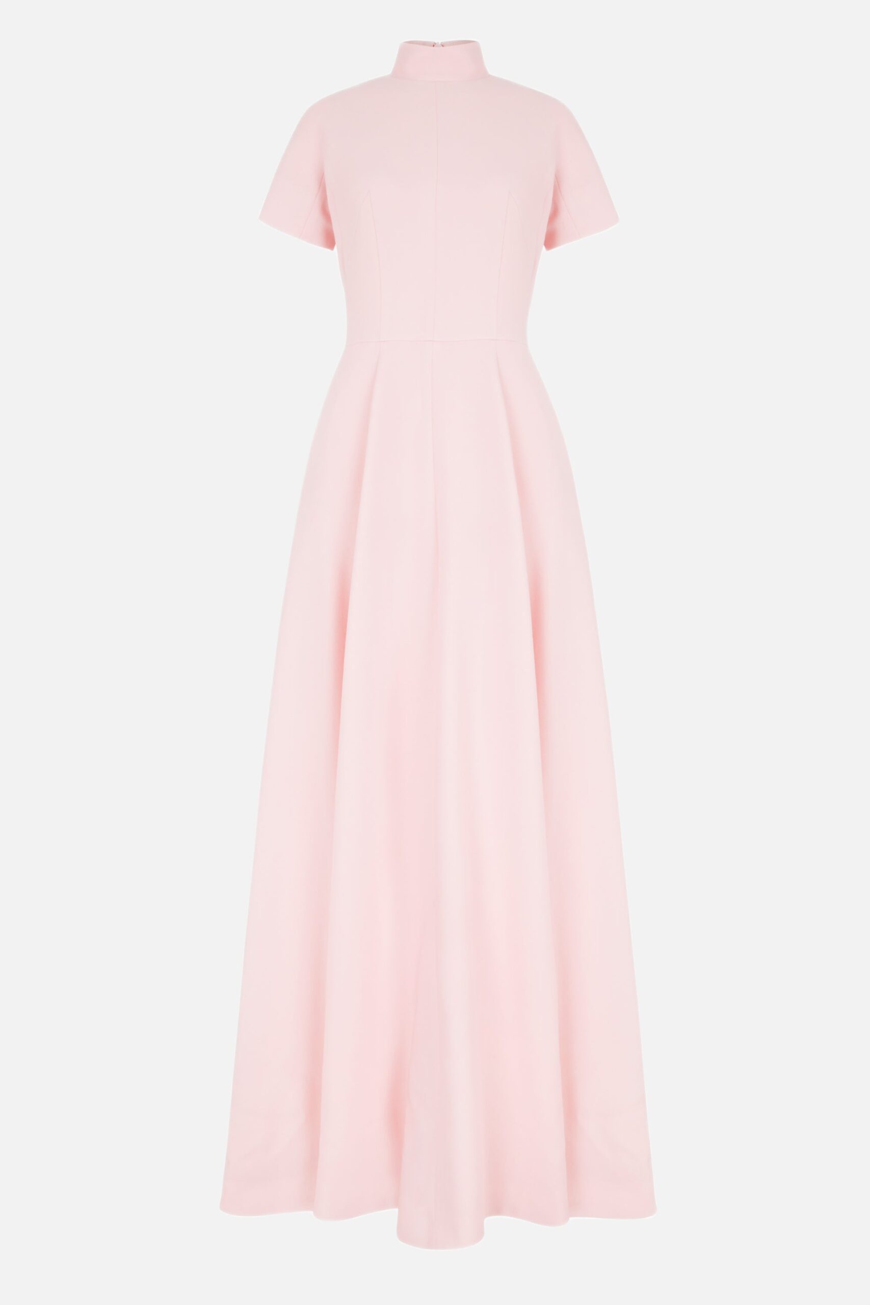 Emilia Wickstead Malinda Dress in Light Pink Single Wool Crepe
