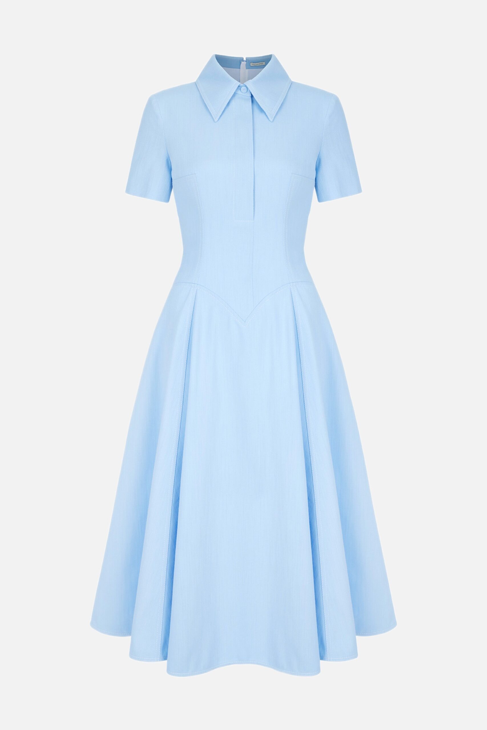 Emilia Wickstead Jody Dress in Icy Blue Denim