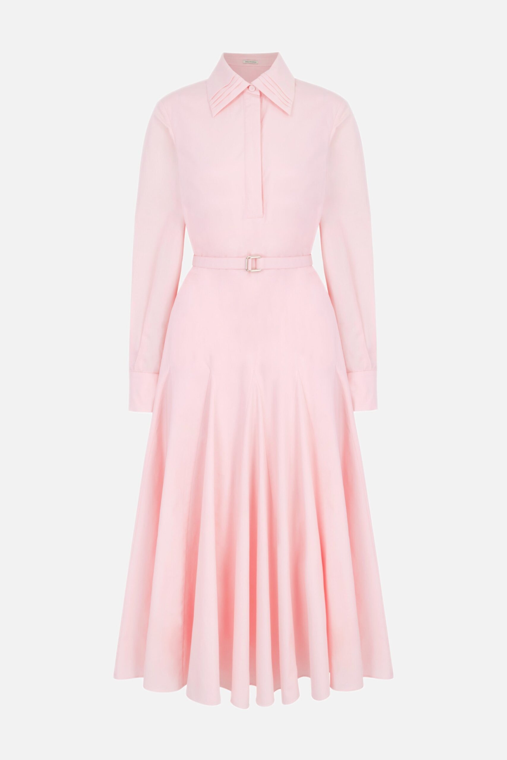 Emilia Wickstead Marione Dress in Pink Cotton Poplin