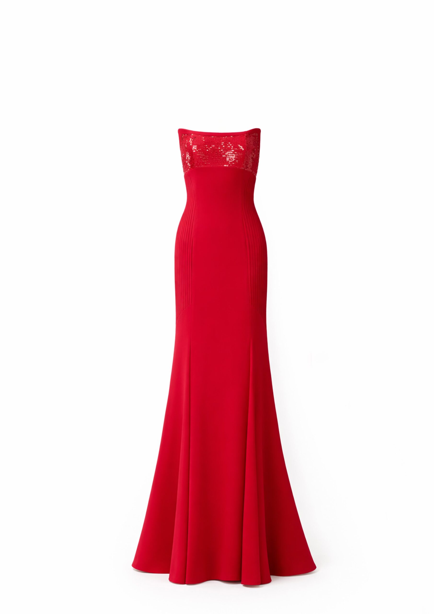 Avaro Figlio Starry Bustier Maxi Dress in Red