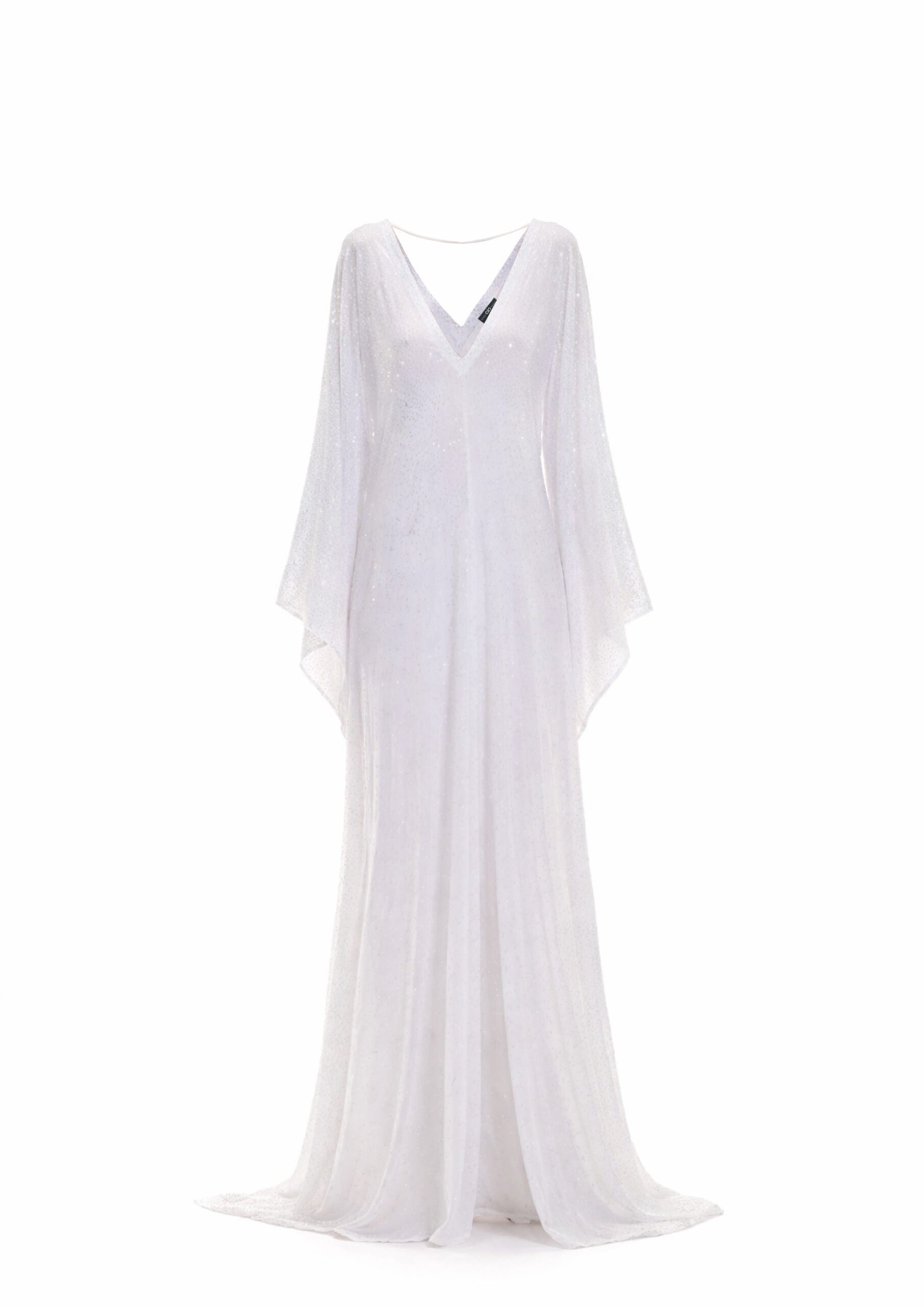 Avaro Figlio White Embellished Kaftan Style Gown in White