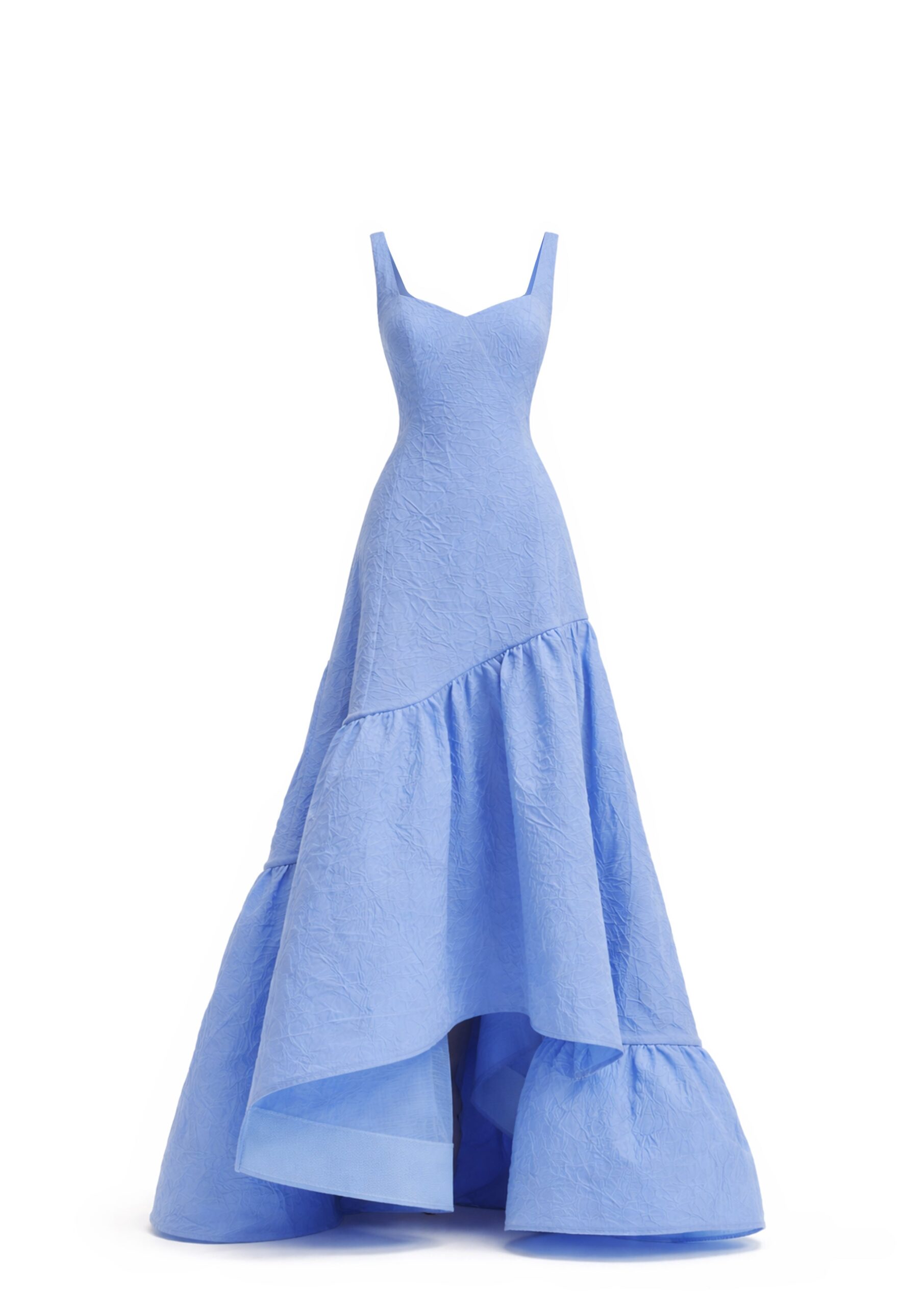 Avaro Figlio Boat Neck Maxi Gown in Blue