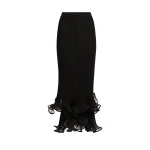 Aje Agata Ruffle Knit Midi Skirt