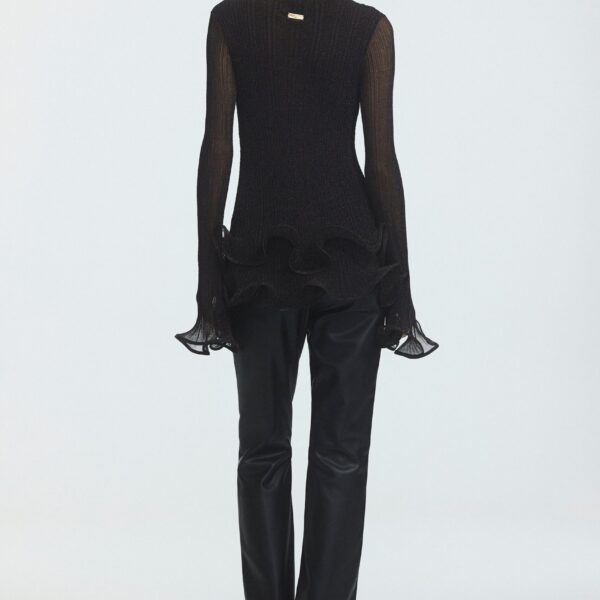 Aje Agata Ruffle Knit Top