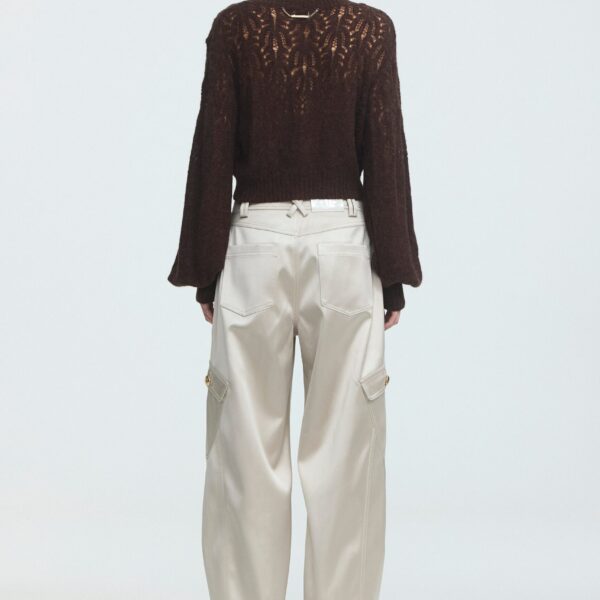 Aje Brielle Lace Knit Cardigan