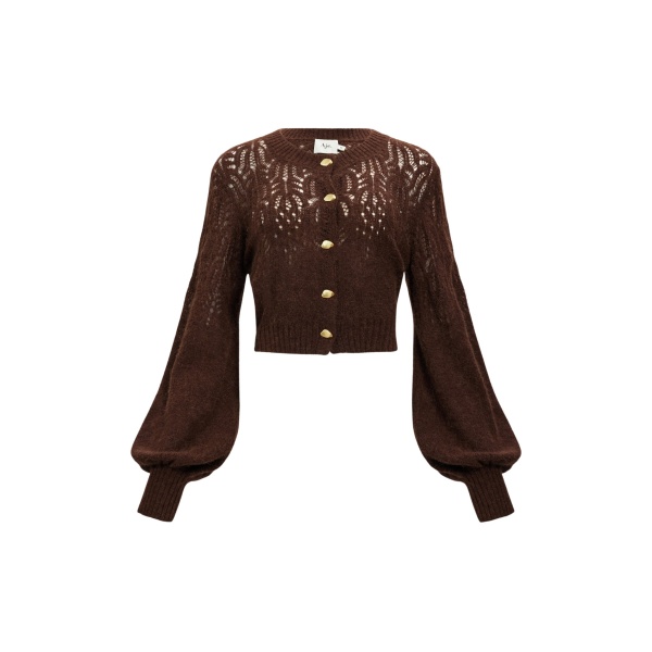 Aje Brielle Lace Knit Cardigan