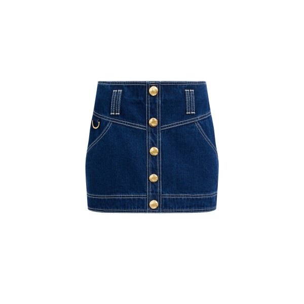 Aje Rylee Denim Mini Skirt