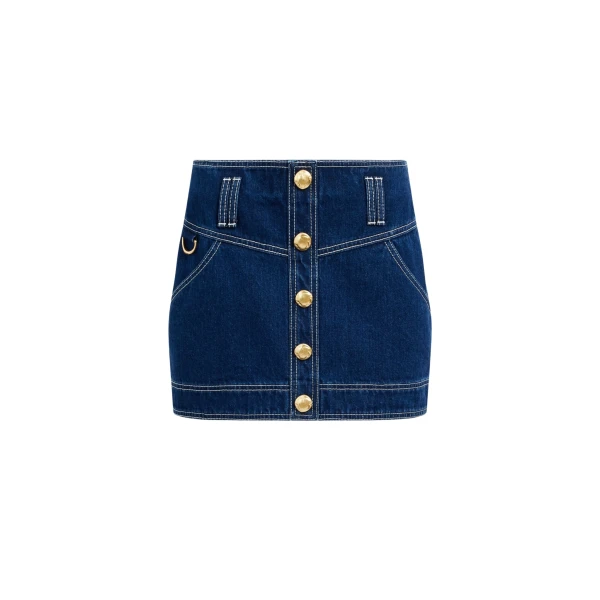 Aje Rylee Denim Mini Skirt