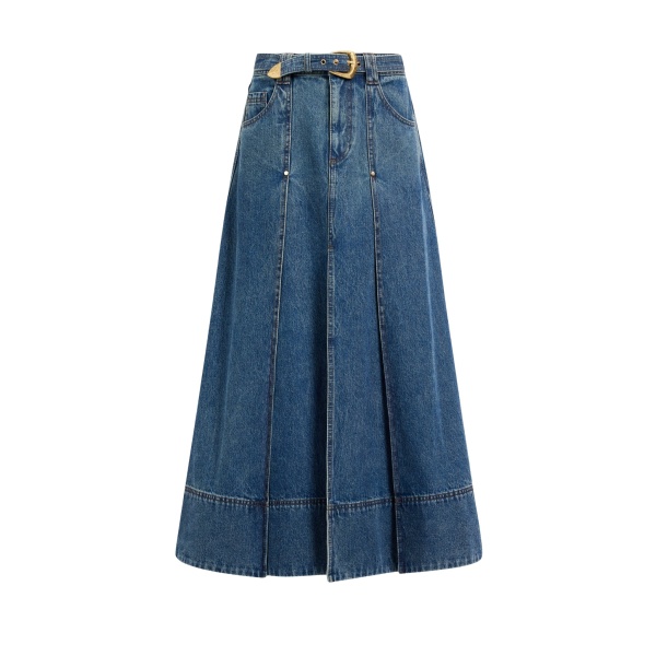 Aje Viva Denim Midi Skirt