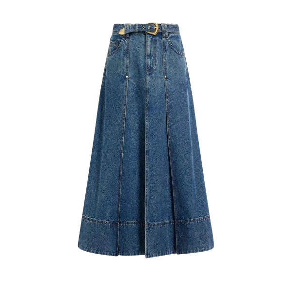 Aje Viva Denim Midi Skirt