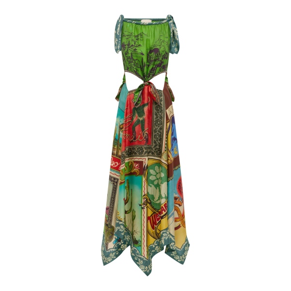Alémais Ace Silk Scarf Dress